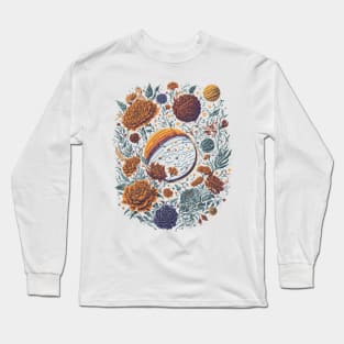 Floral Planets - Floral Space Long Sleeve T-Shirt